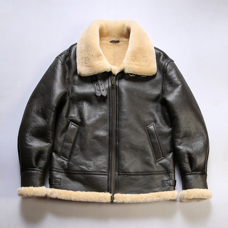 Pilot B3 Shearling Jacket for Men - American Casual Style