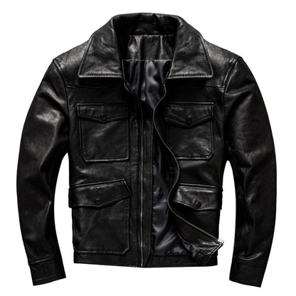 First layer sheepskin jacket genuine leather coat