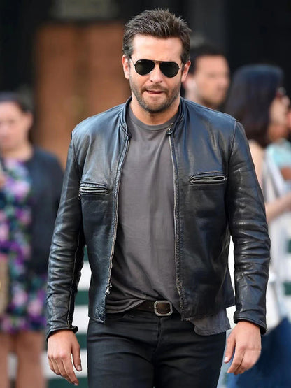 Men's vintage washed genuine leather jacket with stand-up collar made of vegetable-tanned sheepskin.