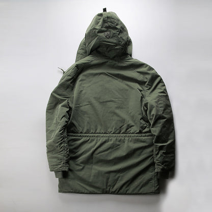 Hooded Mid-Length N3B Cotton-padded Jacket/Overcoat with Wool Liner for Outdoor Casual Wear