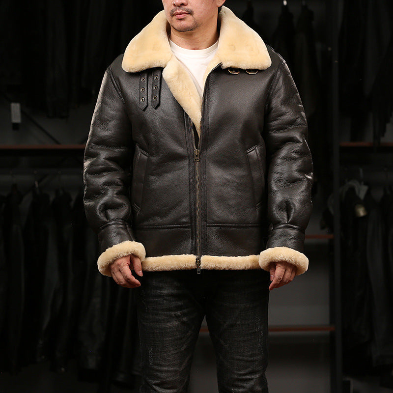 Pilot B3 Shearling Jacket for Men - American Casual Style