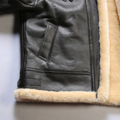 Pilot B3 Shearling Jacket for Men - American Casual Style