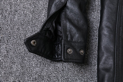 m65 men's genuine leather jacket first layer cowhide jacket windbreaker mid-length motorcycle leather jacket