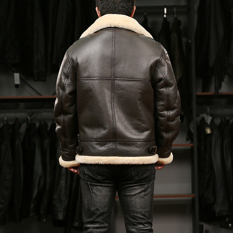 Pilot B3 Shearling Jacket for Men - American Casual Style