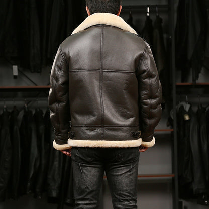 Pilot B3 Shearling Jacket for Men - American Casual Style