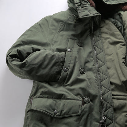 Hooded Mid-Length N3B Cotton-padded Jacket/Overcoat with Wool Liner for Outdoor Casual Wear