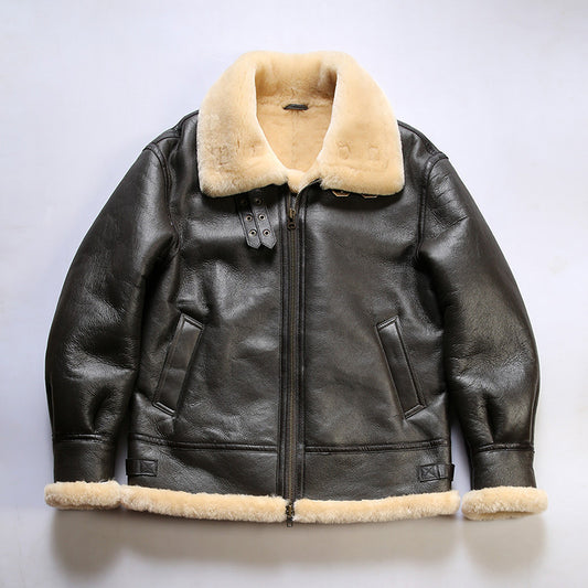 Pilot B3 Shearling Jacket for Men - American Casual Style