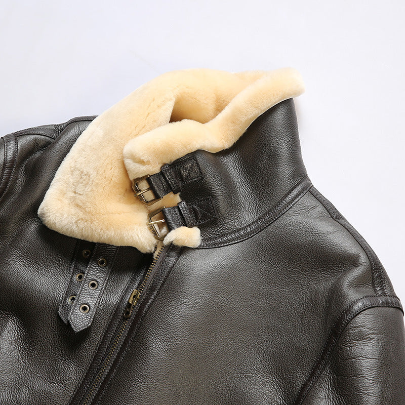 Pilot B3 Shearling Jacket for Men - American Casual Style
