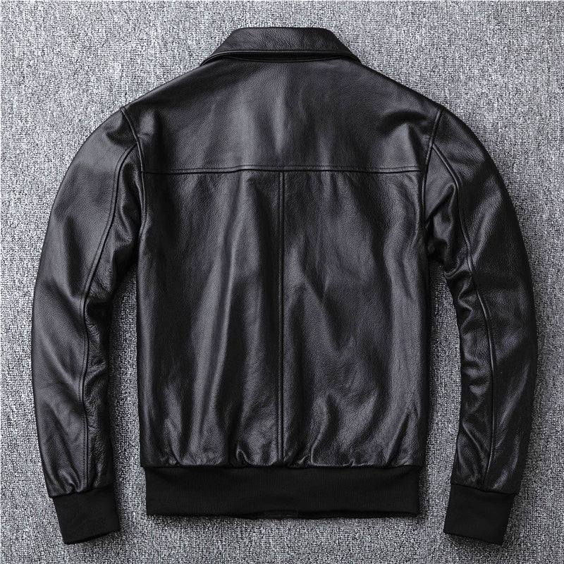 Air Force flight suit leather jacket, top layer cowhide genuine leather jacket for men