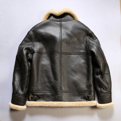 Pilot B3 Shearling Jacket for Men - American Casual Style